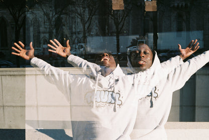 Thurl Des Graffiti Hoodie Grey/Blue